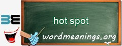 WordMeaning blackboard for hot spot